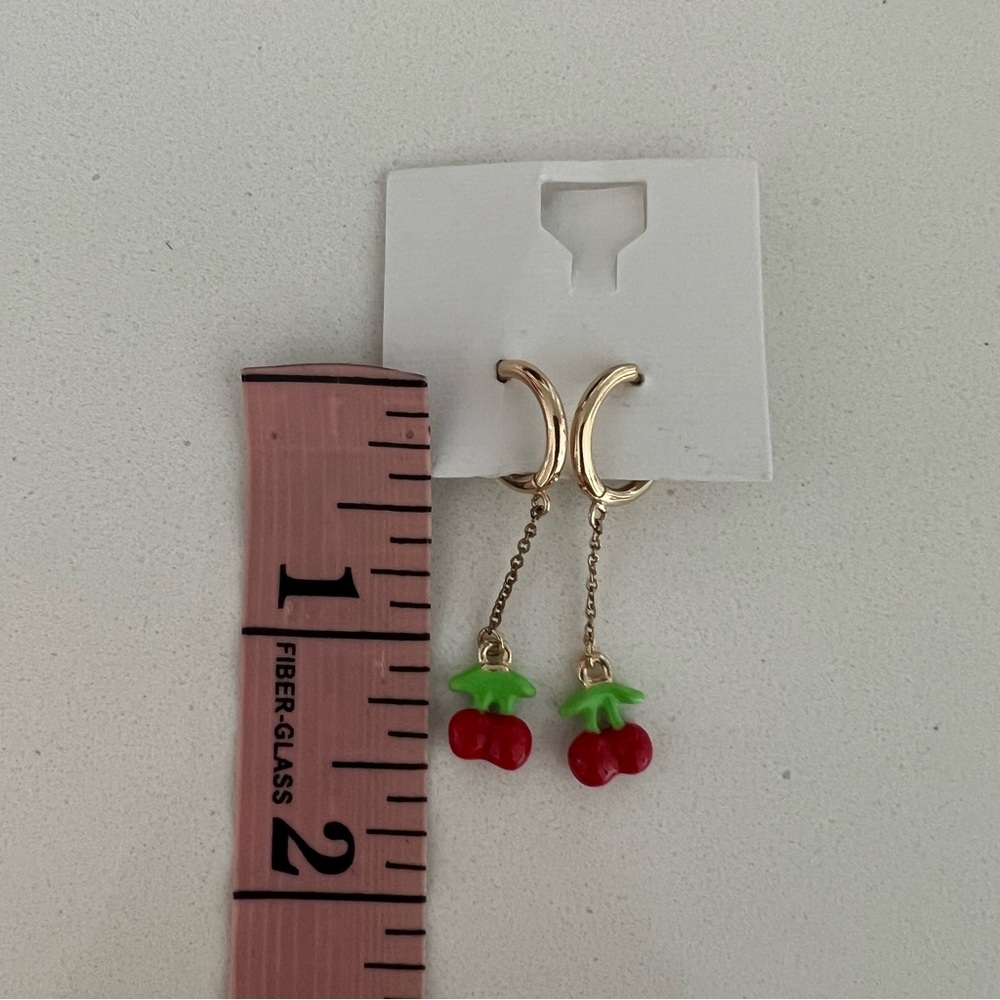 BAUBLEBAR cherry dangle hoop earrings